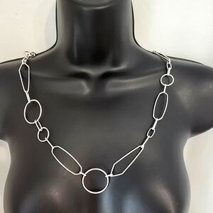 *Rare* Kendra Scott Nalani Chain Statement Necklace Silver